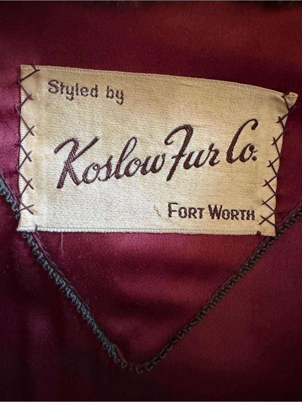 Vintage Koslow Fur Co Fort Worth Sheared Mouton Lamb Jacket Brown Fur Coat - Picture 4 of 12